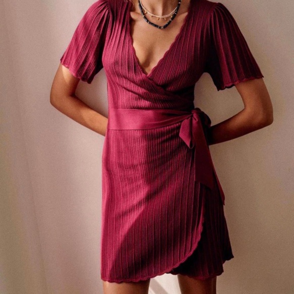 Sezane Luisa Dress in Magenta